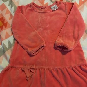 Hanna Andersson blush velour dress GIRLS
